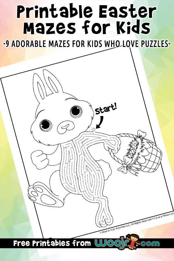 easter maze free printable