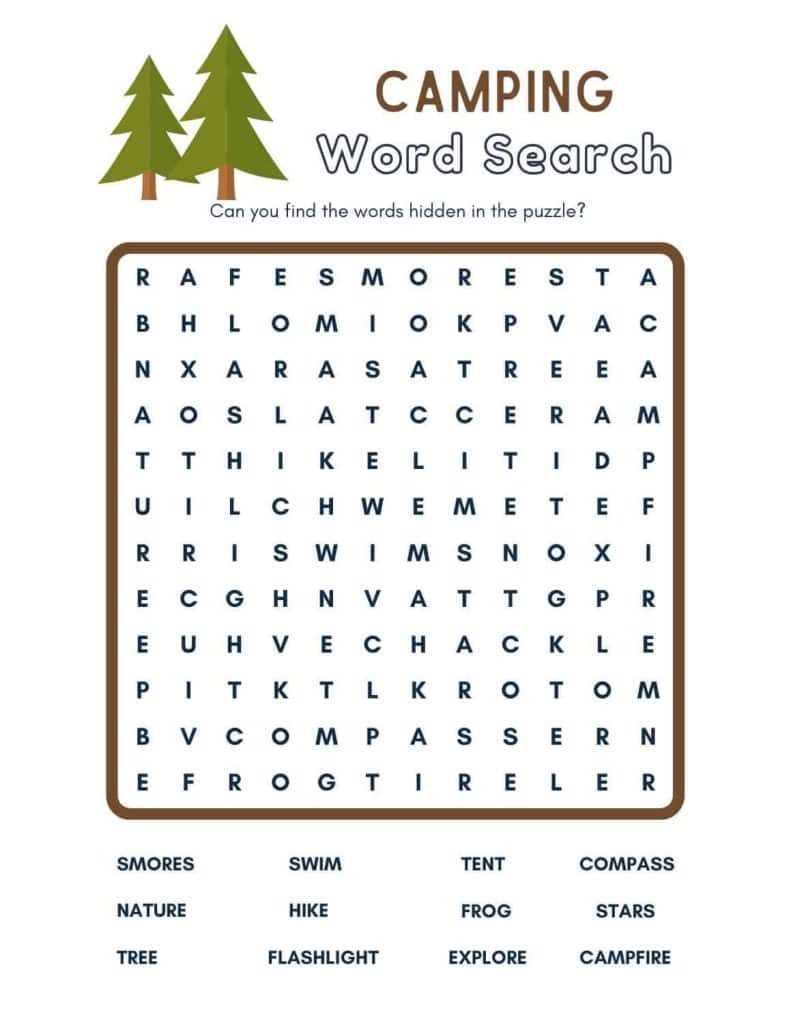 easy word find printable