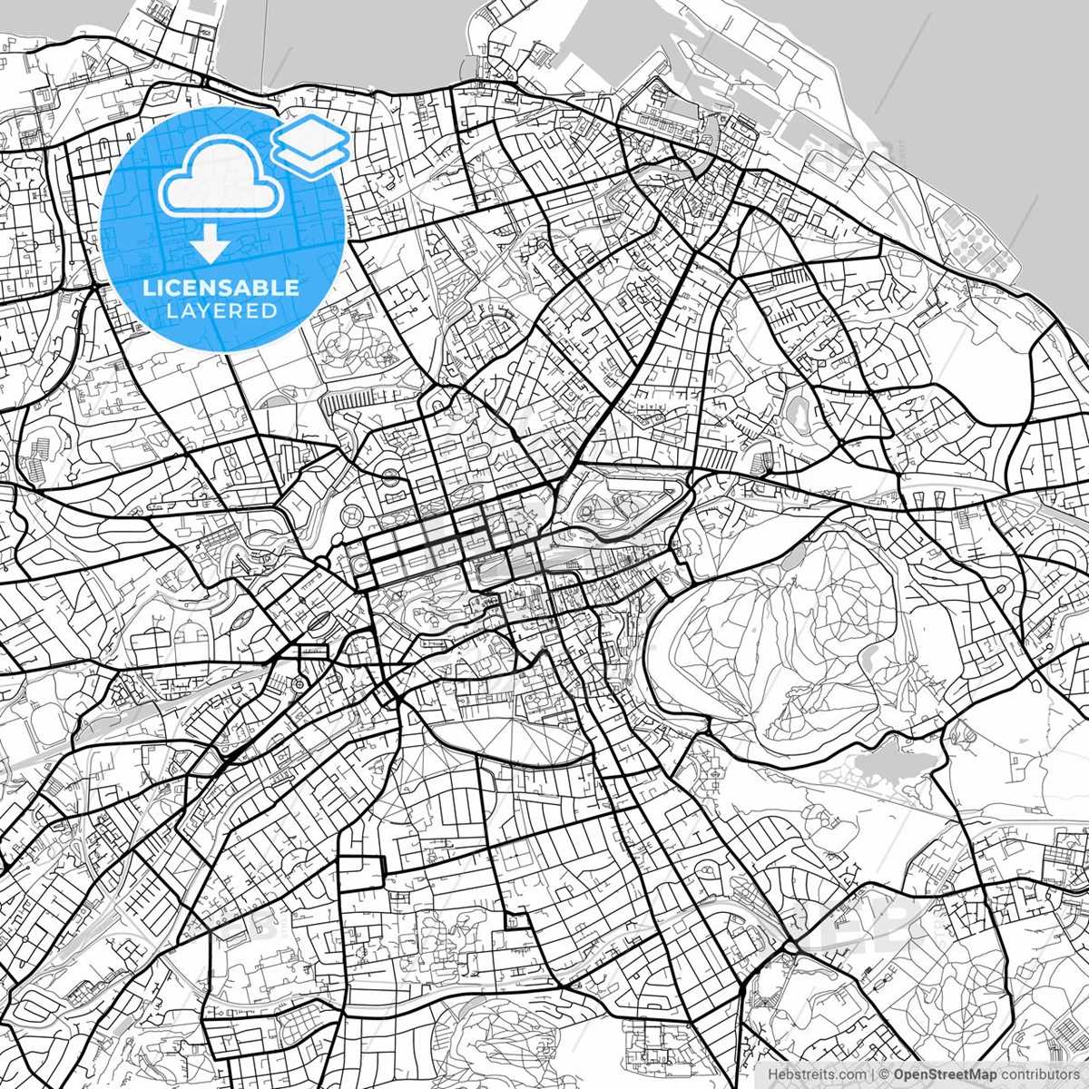 edinburgh printable map