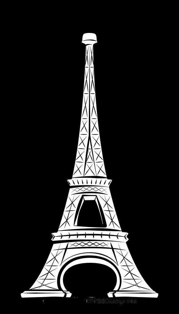 eiffel tower template printable