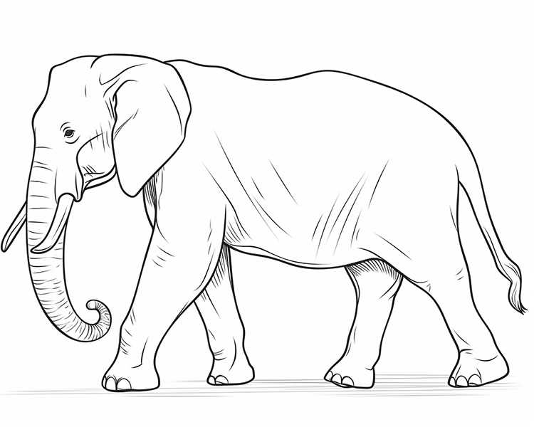 elephant picture printable