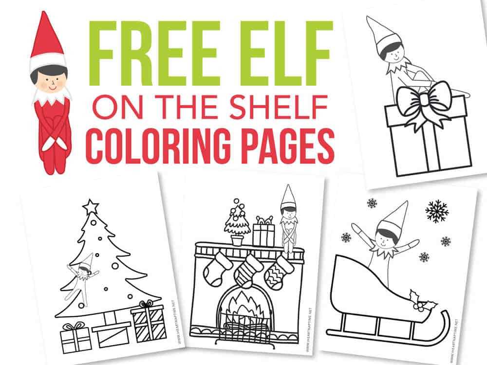 elf on the shelf free printable coloring pages