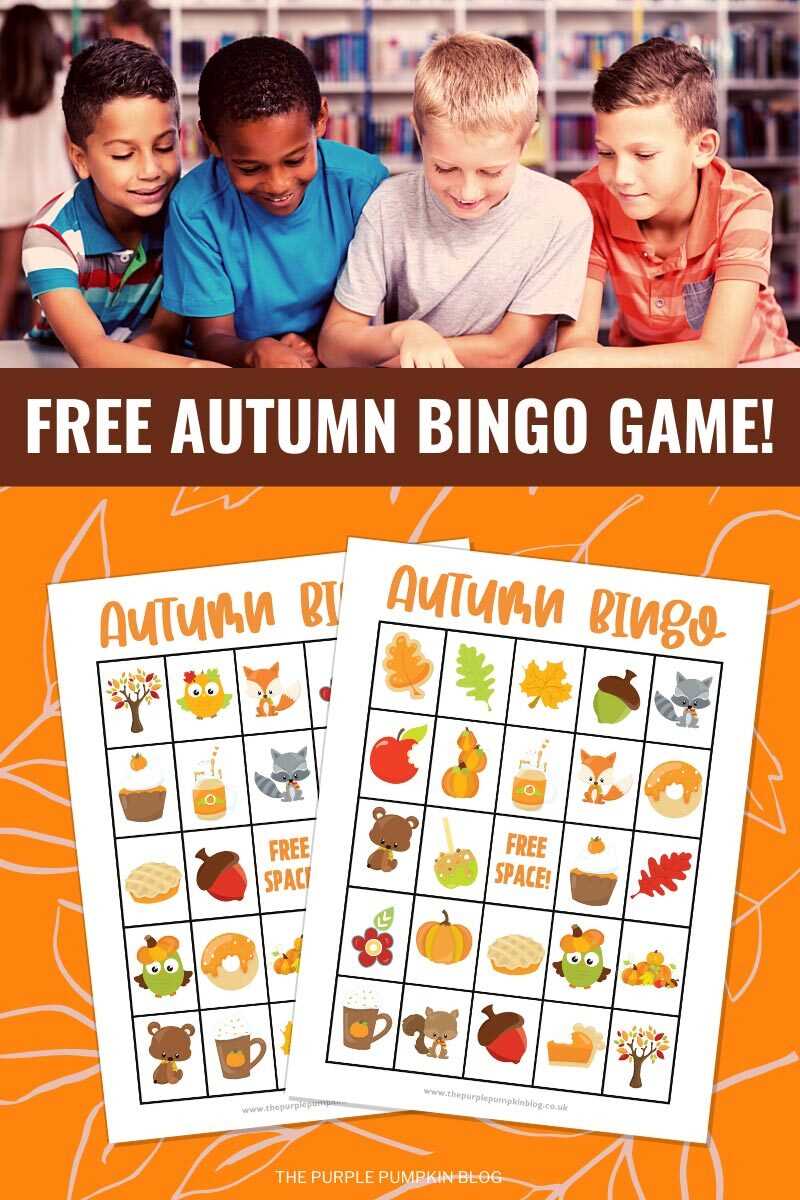 fall bingo game printables