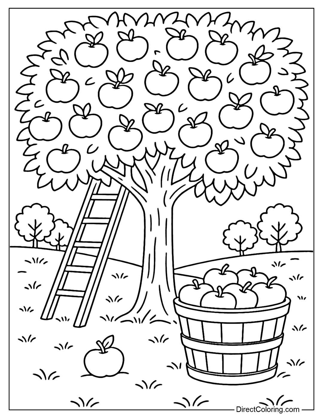 fall color sheets free printable