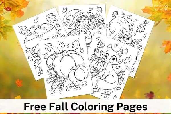fall color sheets free printable