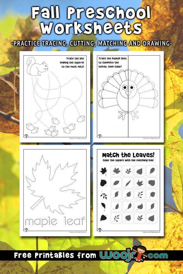 fall printables for preschool