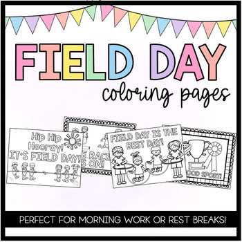 field day coloring page free printable