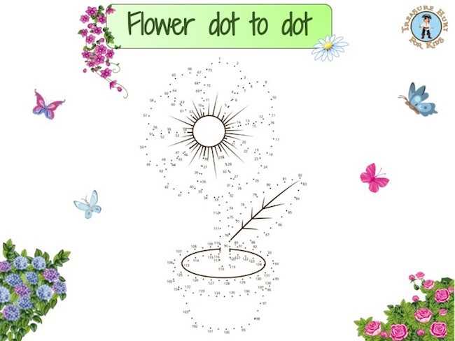 flower dot art printables