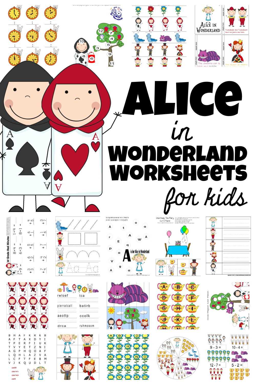 free alice in wonderland printables