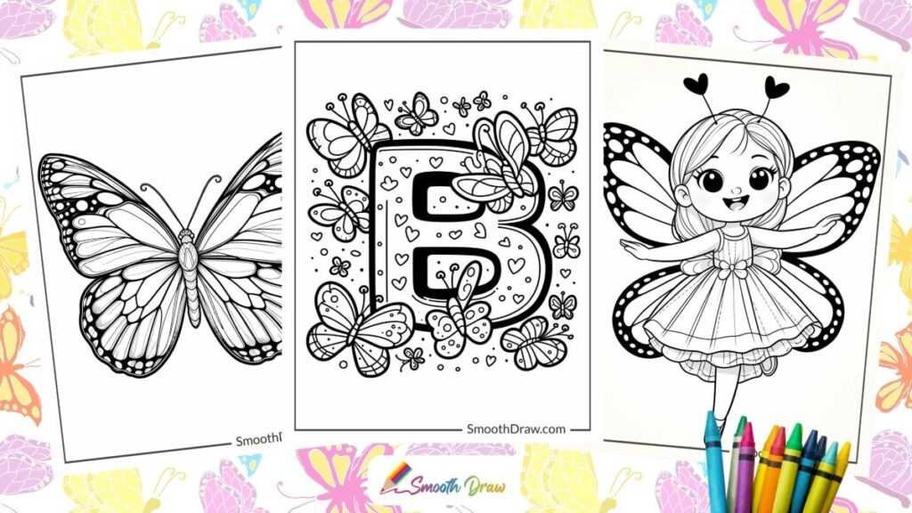 free butterfly coloring printables