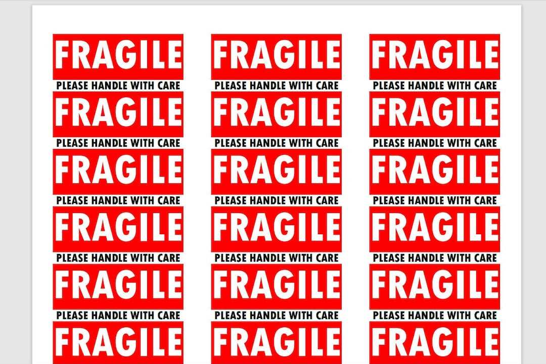 free fragile label printable