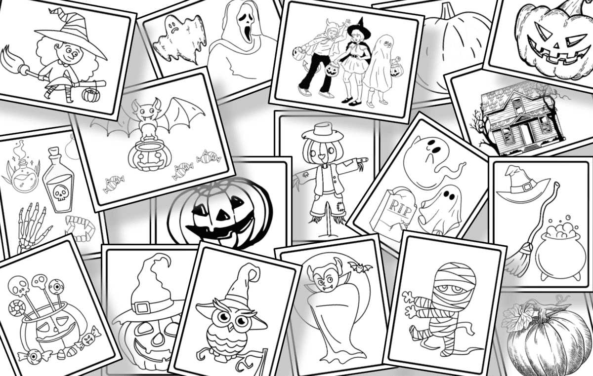 free halloween coloring sheets printable