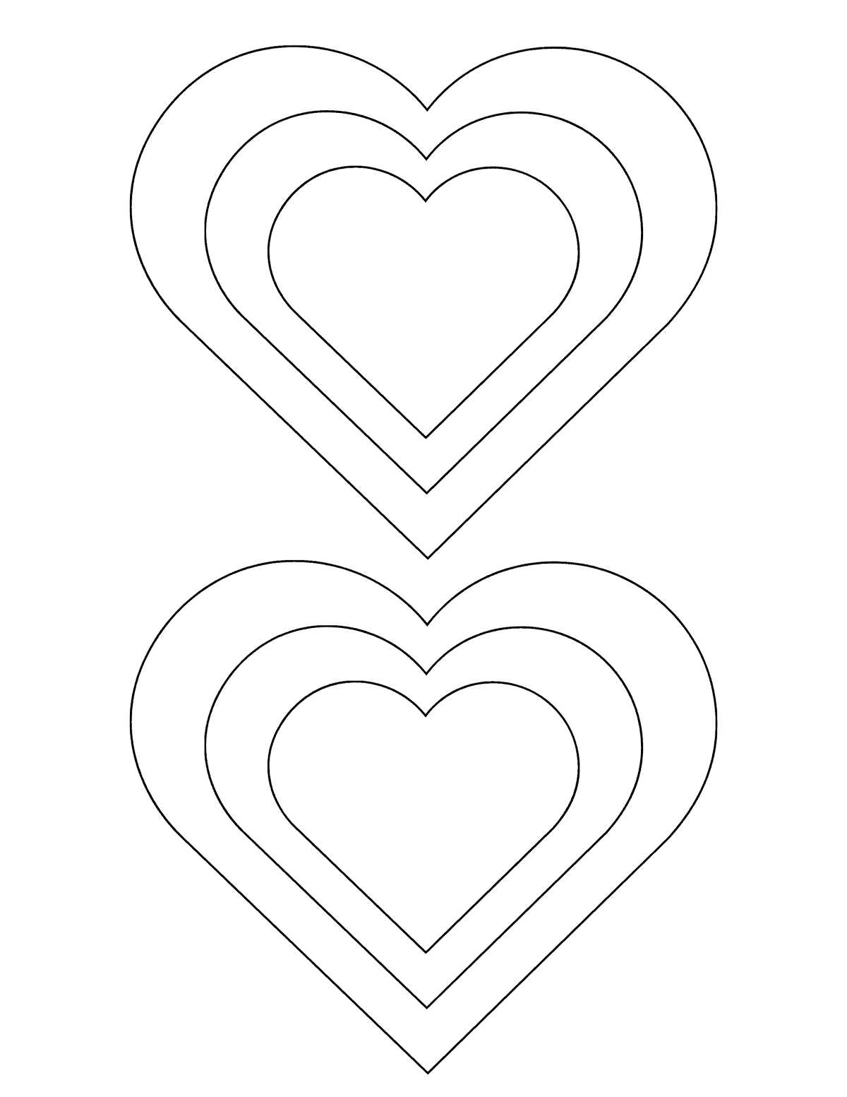 free heart template printable