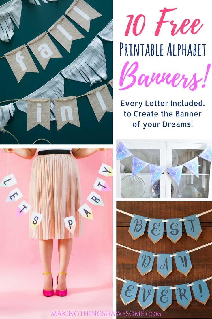 free letter banner printables