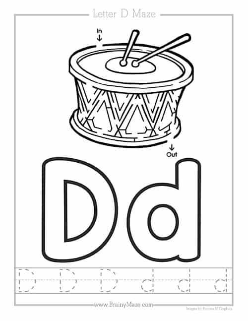 free letter d printables