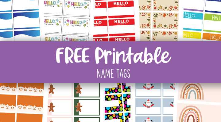free name tags printable
