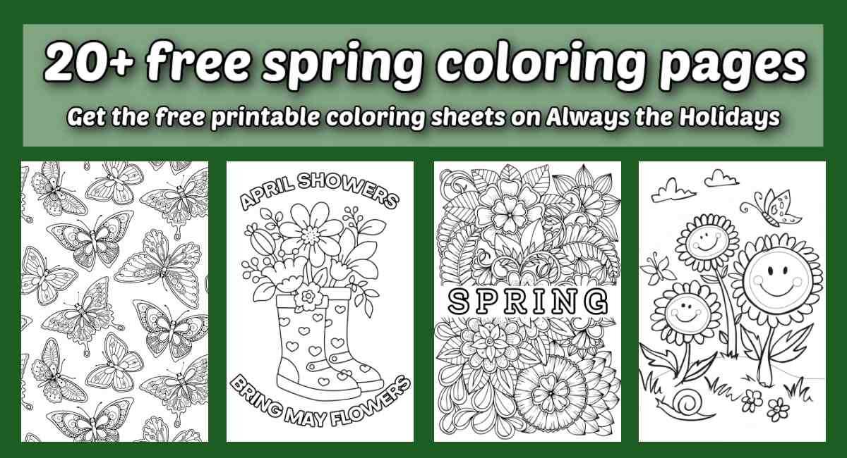 free printable april coloring pages