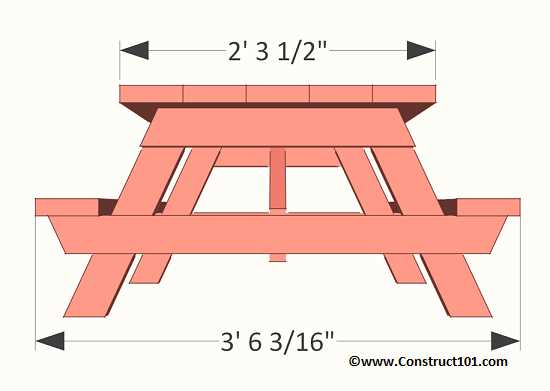 free printable blueprint picnic table plans