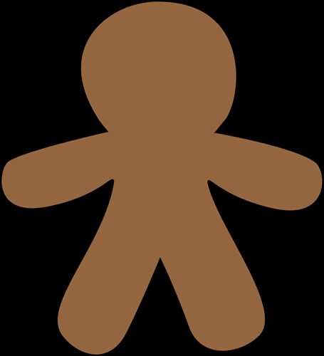 free printable brown gingerbread man template