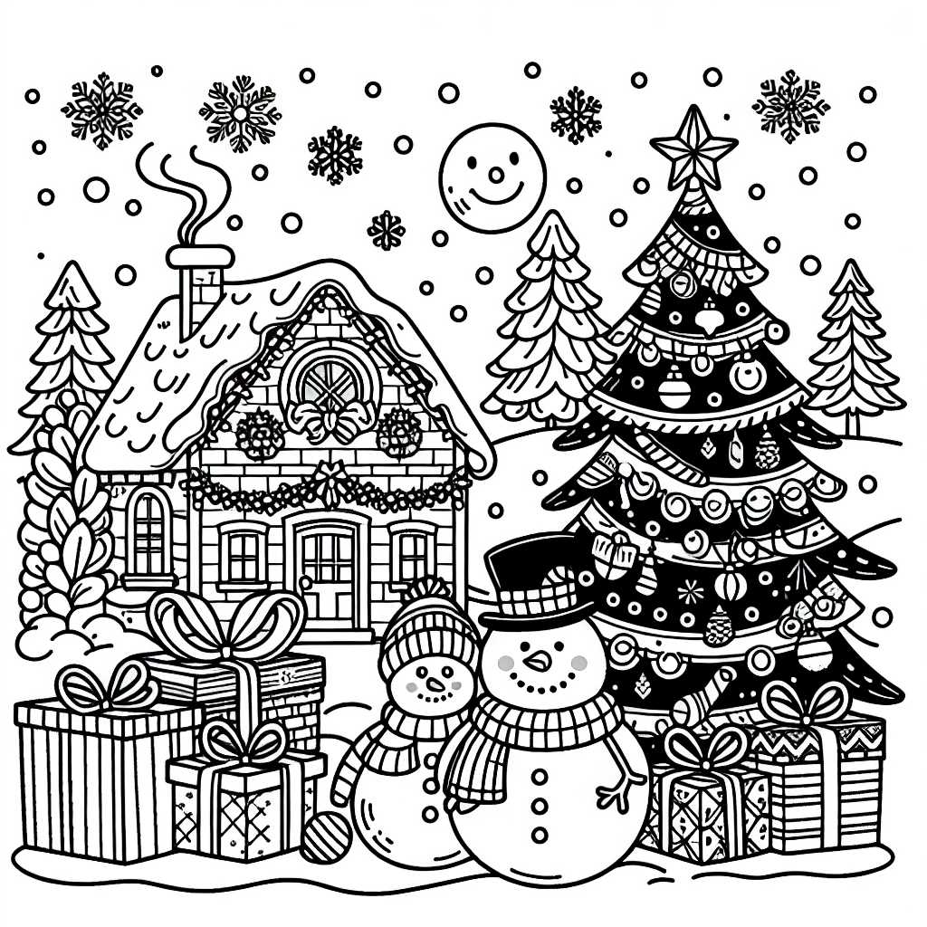 free printable christmas coloring sheet