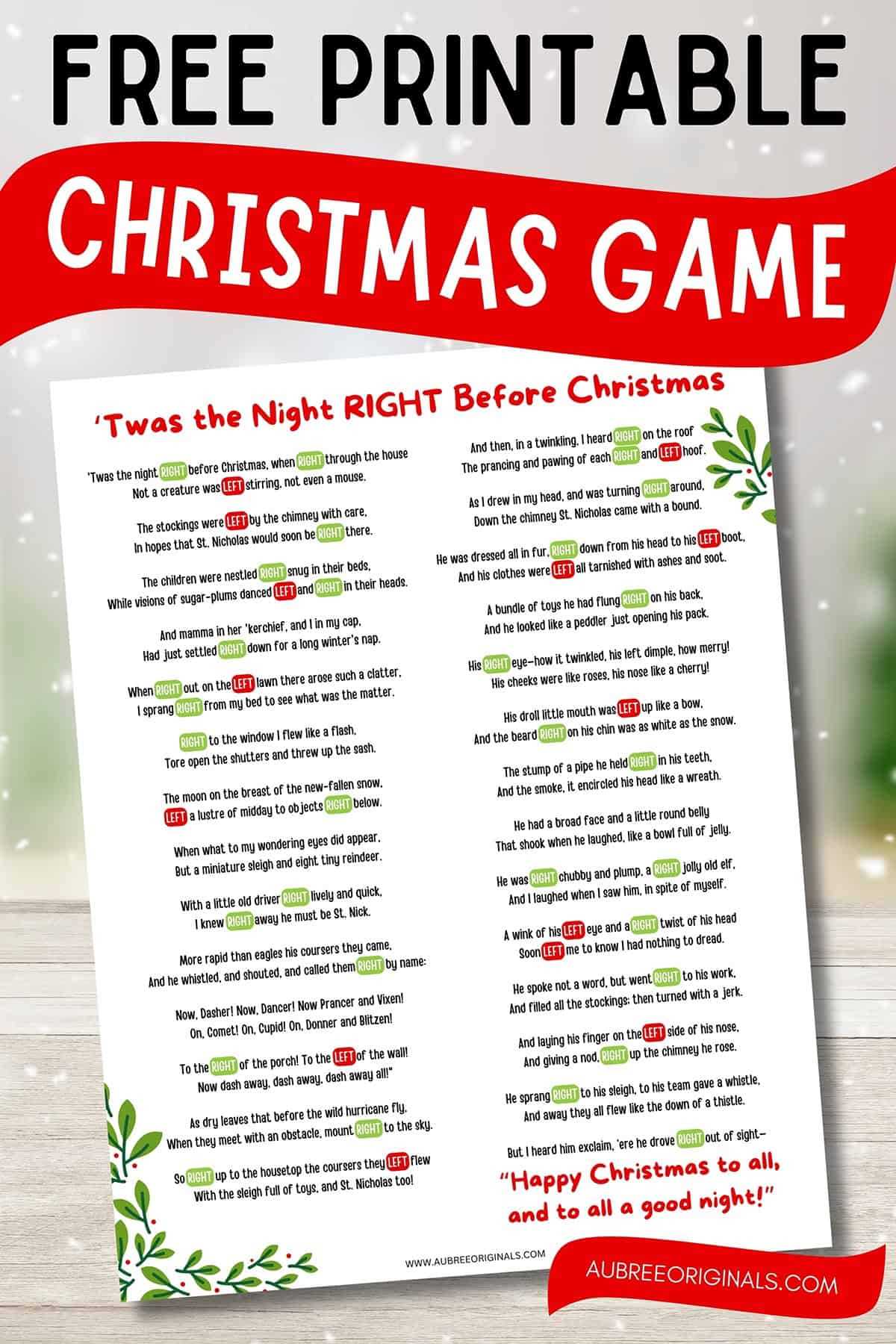 free printable christmas story