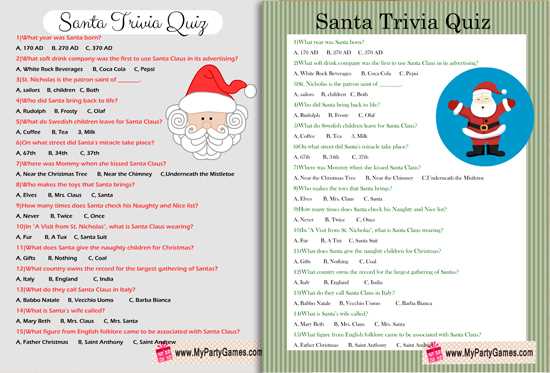 free printable christmas trivia with answers