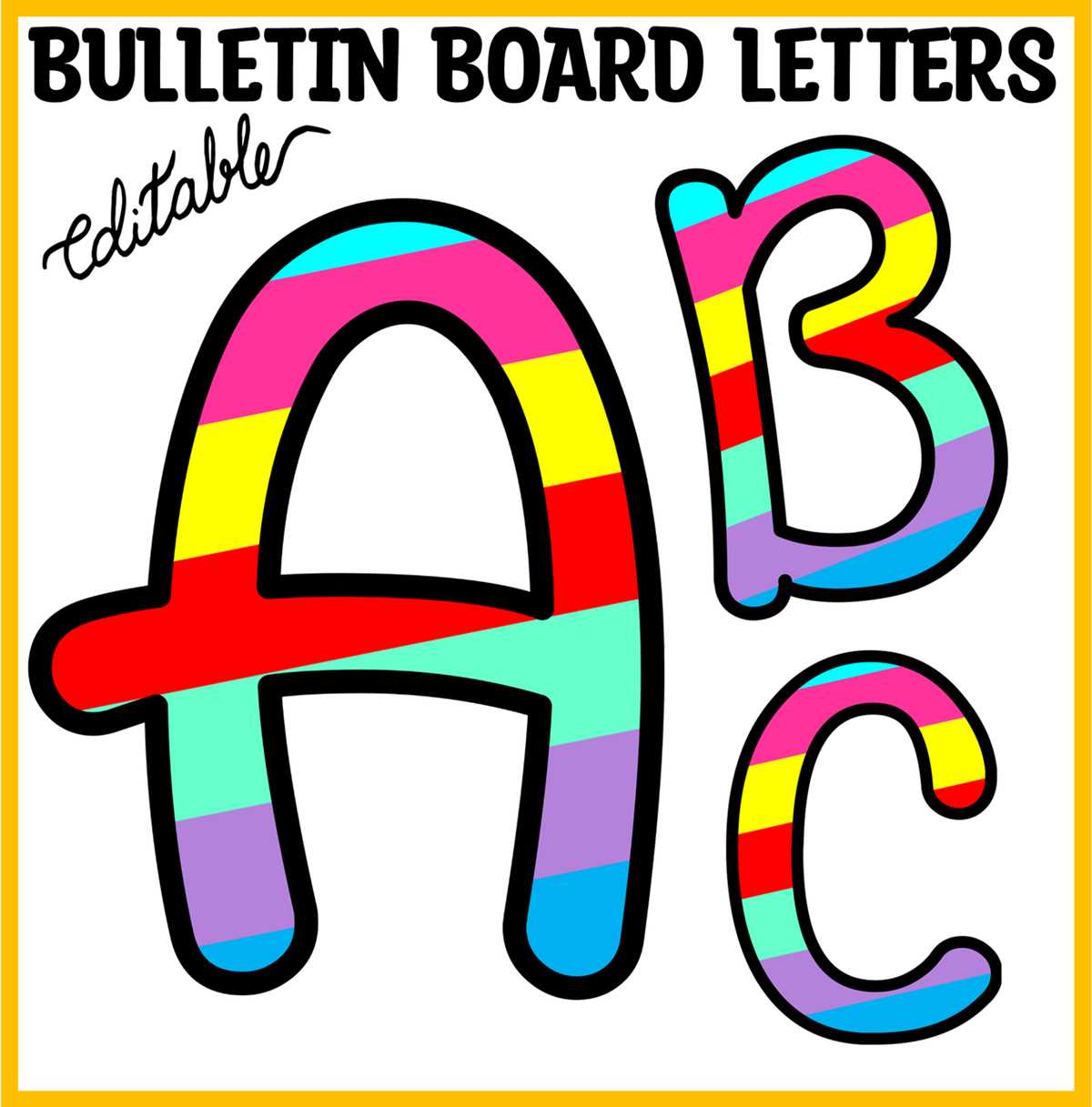 free printable colorful letters
