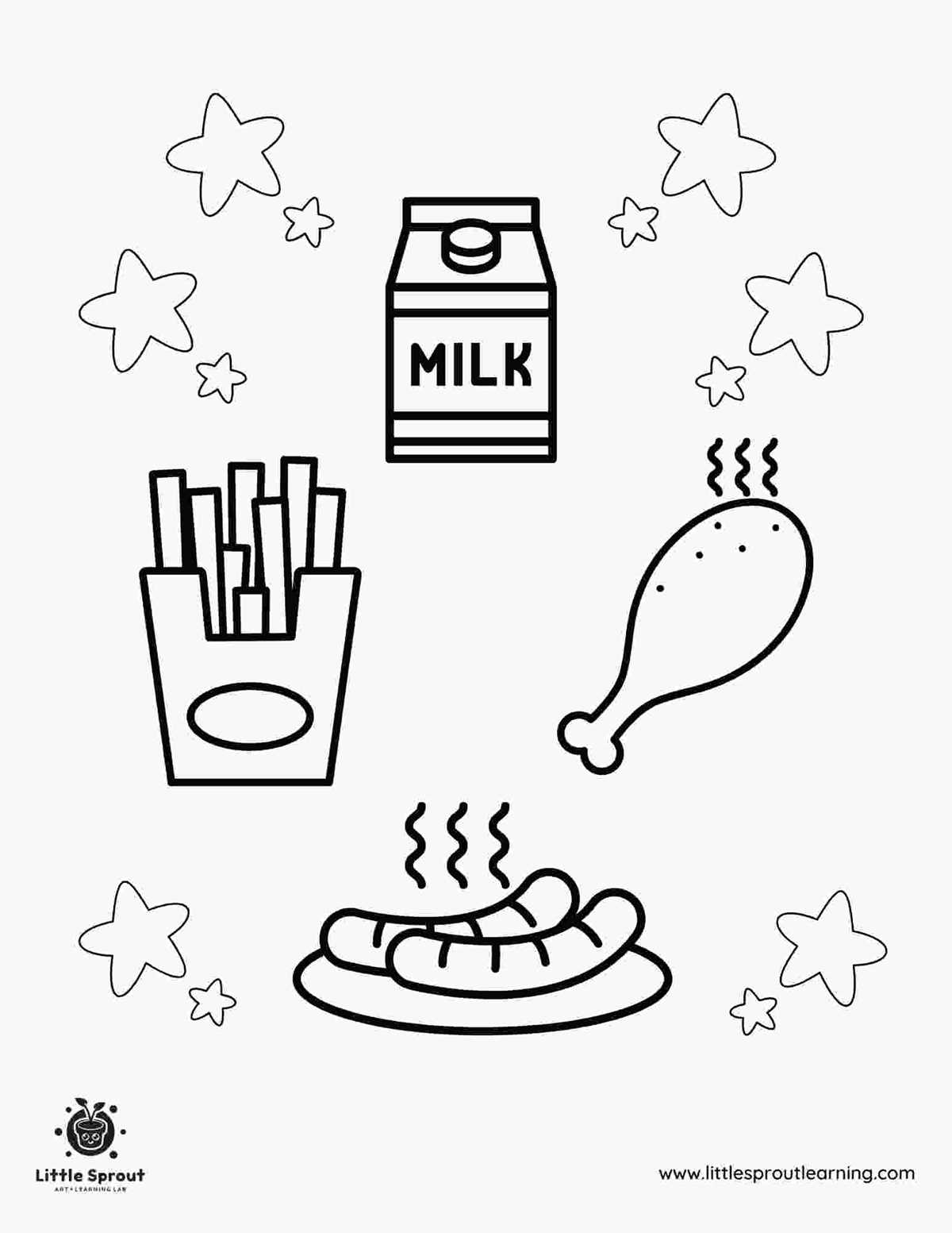 free printable coloring pages of food