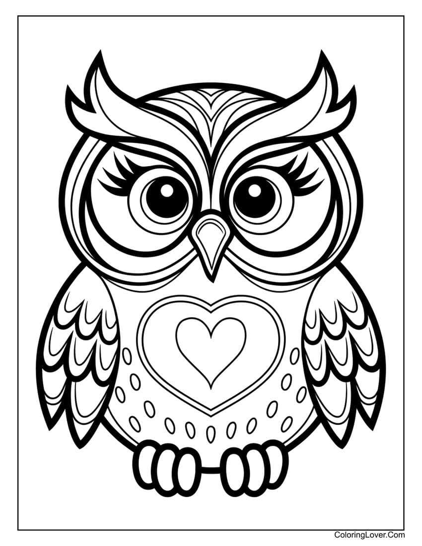 free printable coloring pages of owls