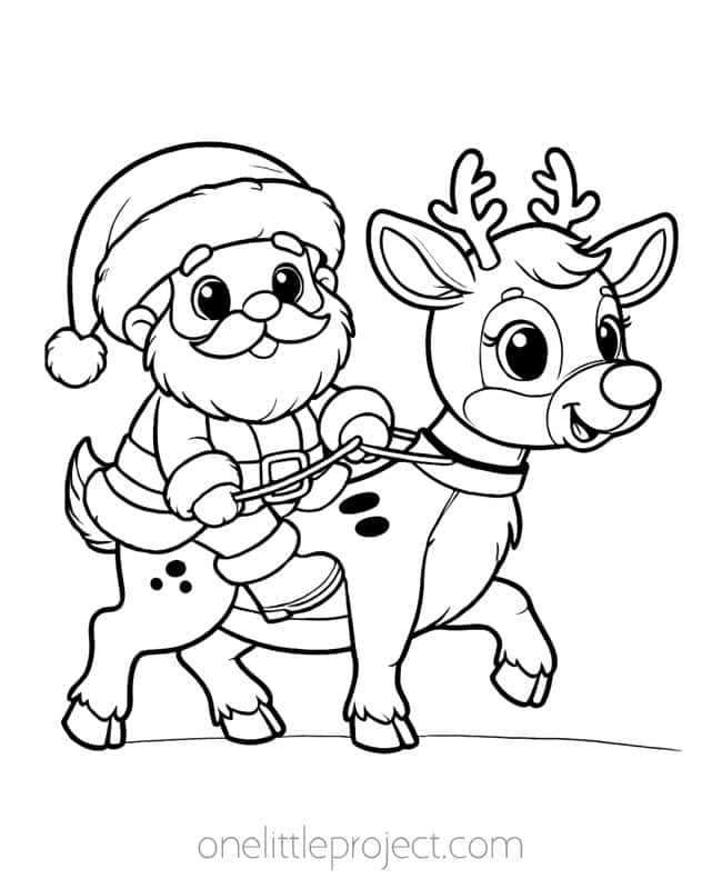 free printable coloring pages of santa claus