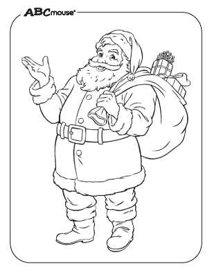 free printable coloring pages of santa claus