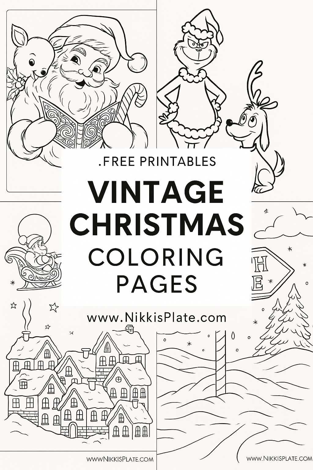 free printable coloring pages of santa claus