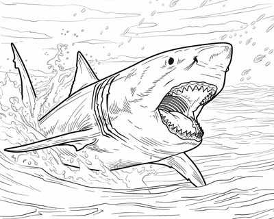 free printable coloring pages shark tooth