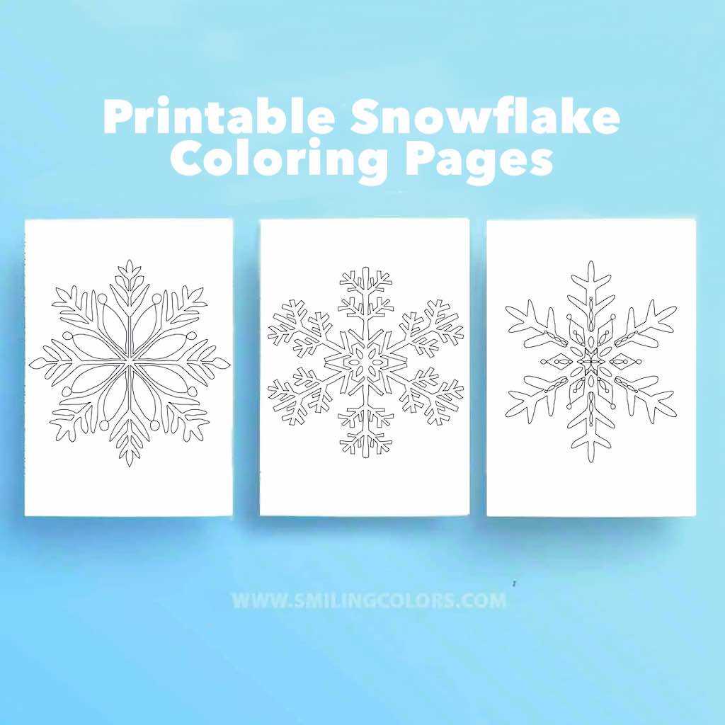 free printable coloring snowflakes