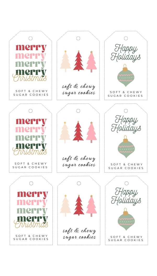 free printable cookie tags