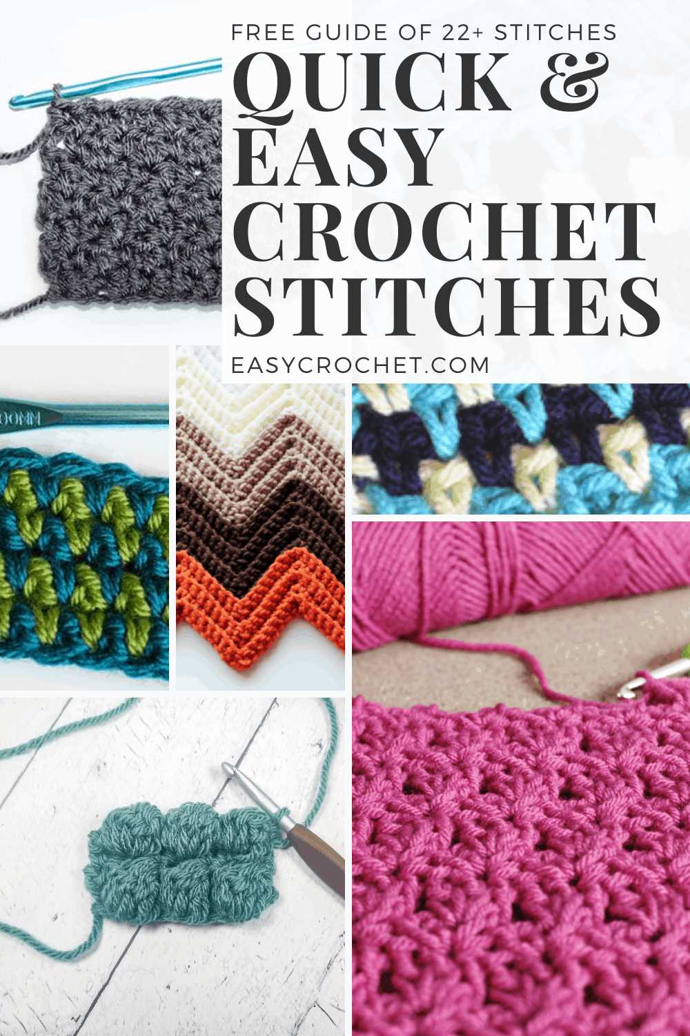 free printable crochet stitches guide