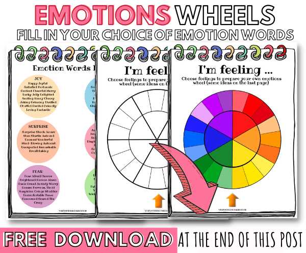free printable emotion wheel