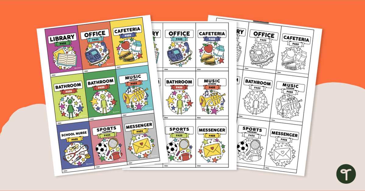 free printable hall pass template