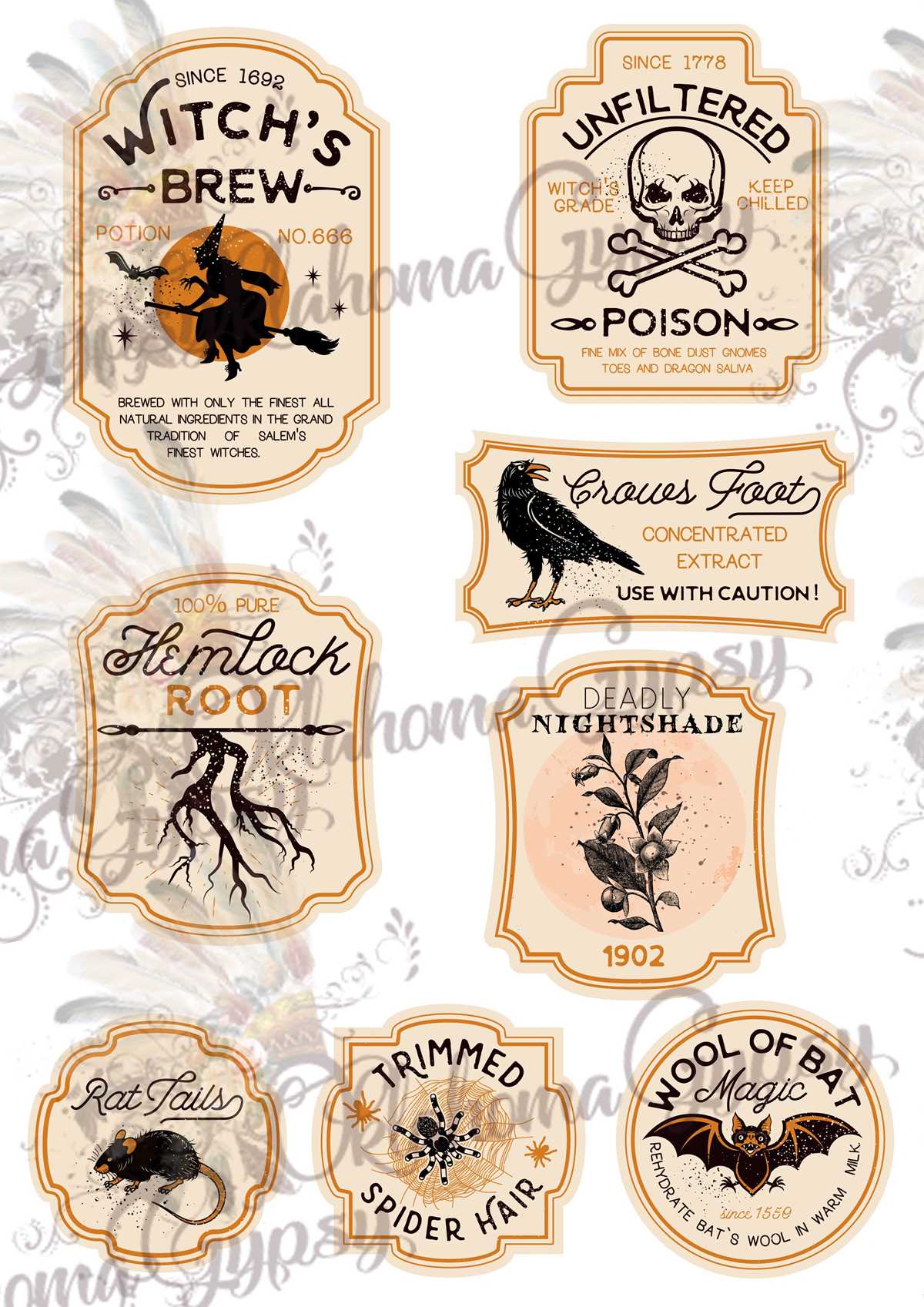 free printable halloween poison bottle labels
