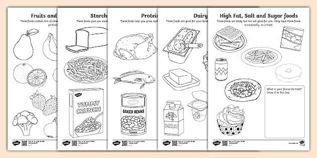 free printable healthy eating worksheets