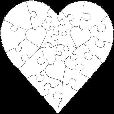 free printable heart puzzle template