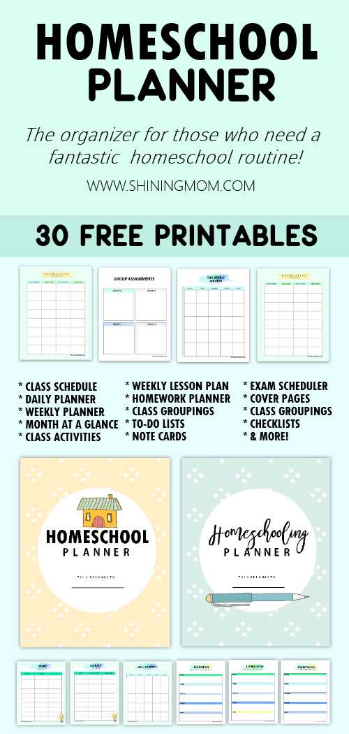 free printable homeschool planner