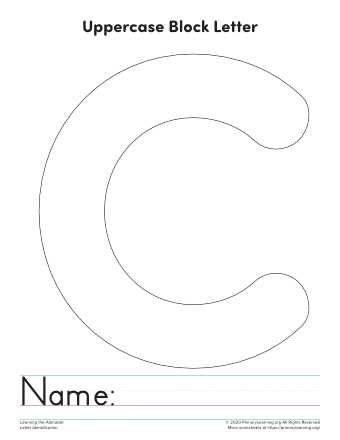 free printable letter c