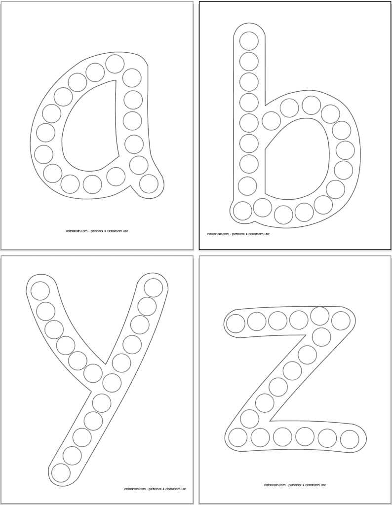 free printable lowercase letters
