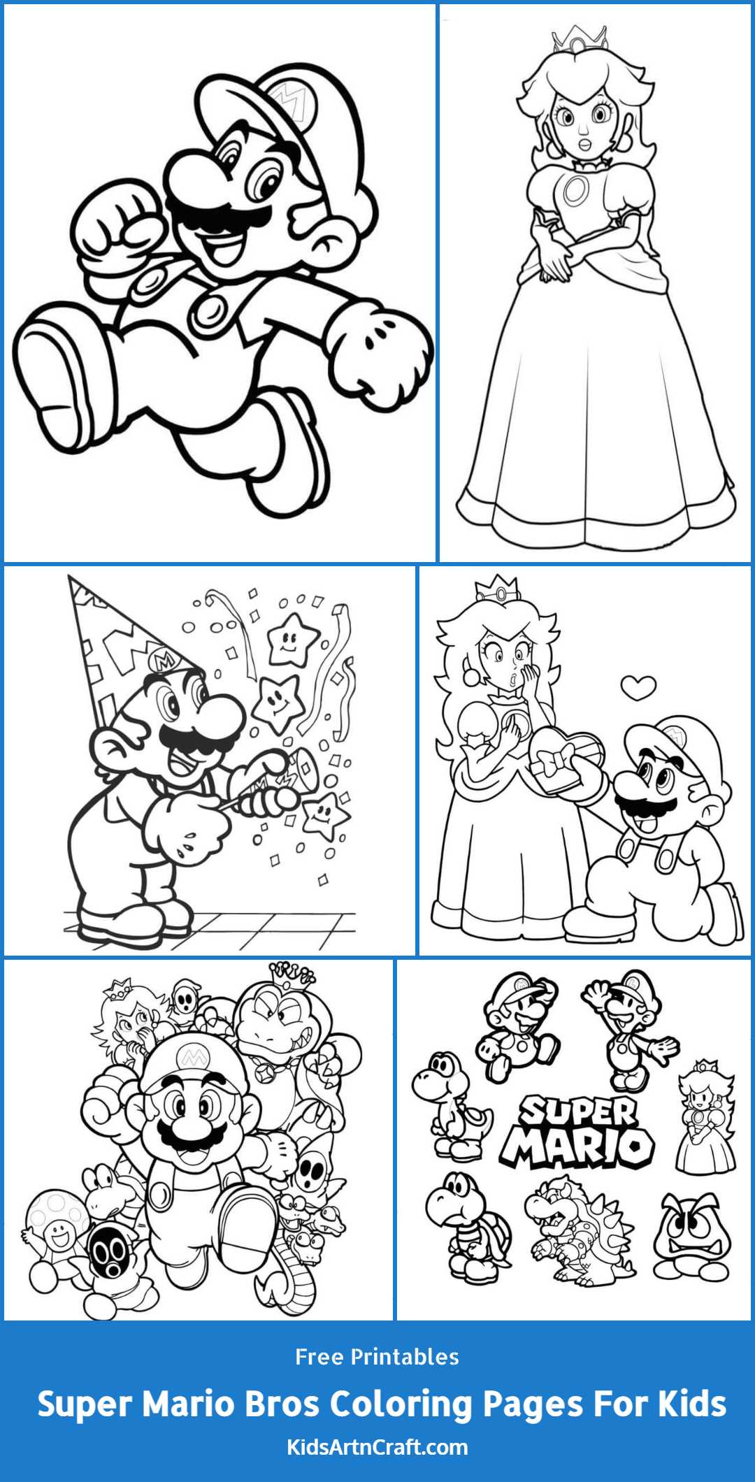 free printable mario coloring page