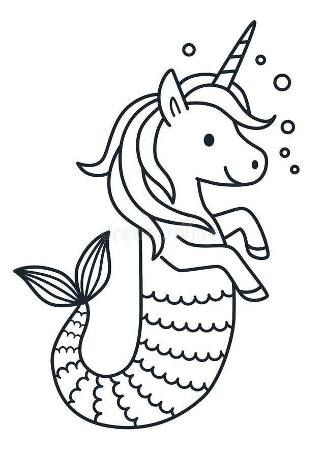 free printable mermaid color pages