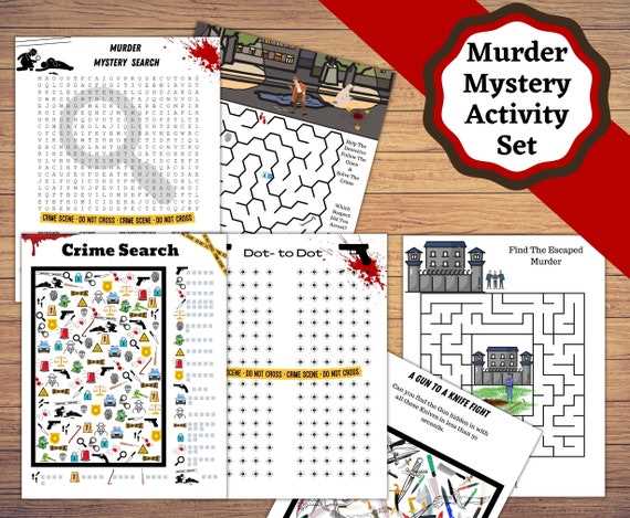 free printable murder mystery games