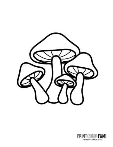 free printable mushroom coloring pages