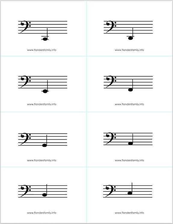free printable music flash cards