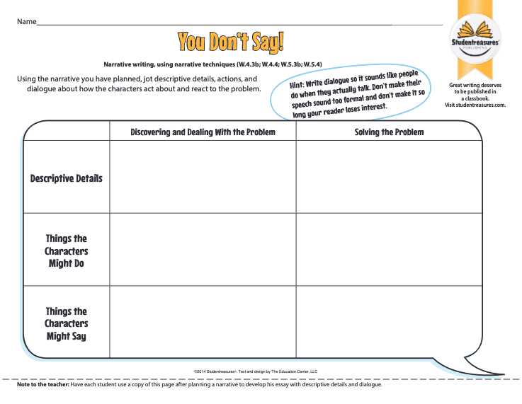 free printable narrative writing graphic organizer